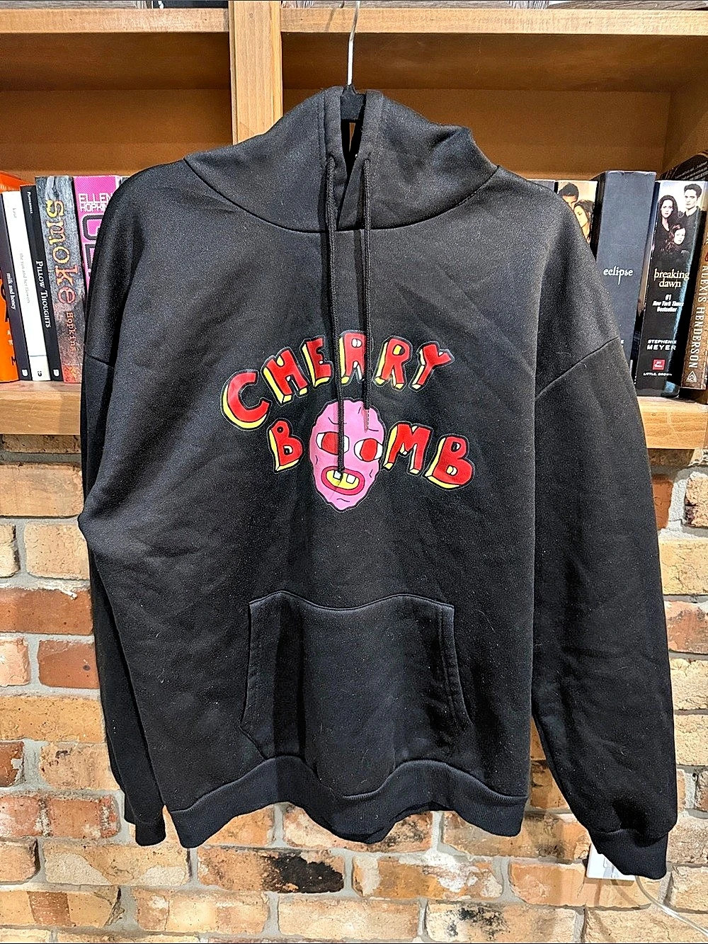 Tyler the Creator Golf Wang Cherry Bomb Logo Hoodie in Black & Pink Sz Large